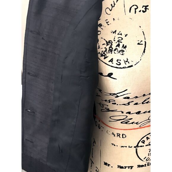 VINTAGE 100% Silk Black Embellished "Jean" Style Jacket by Kelly & Diane Size 10 - Picture 5 of 7